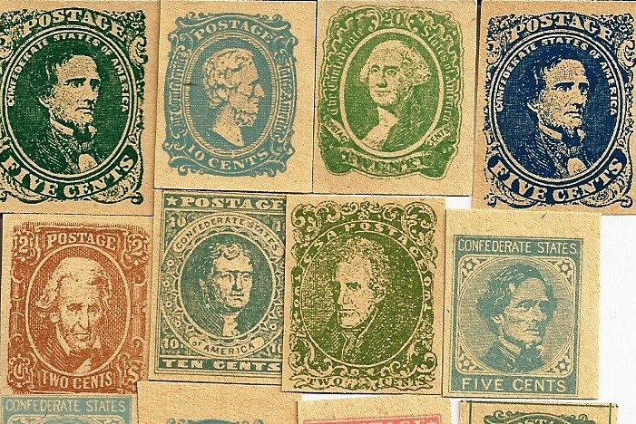 Confederates On US Postage Stamps