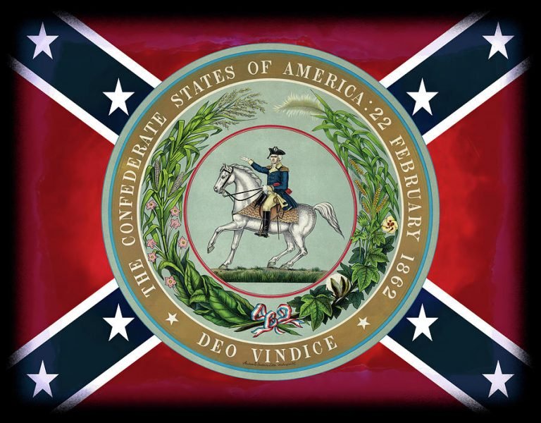 Deo vindice national motto of the CSA Seal of the Confederate States