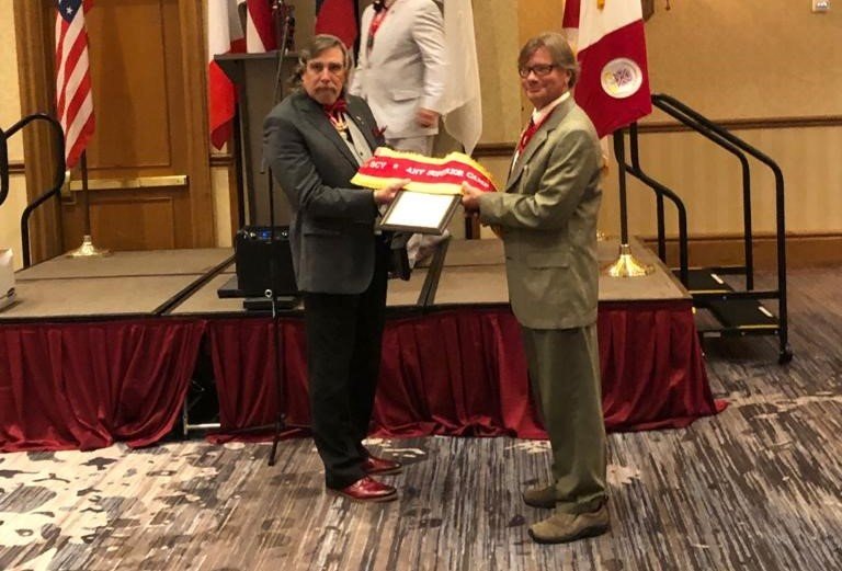 SCV 2020 Convention Rick receiving award a