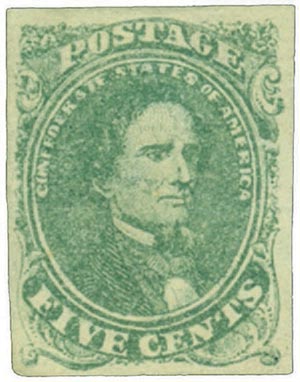 CONFEDERATES ON U.S. POSTAGE STAMPS President Davis