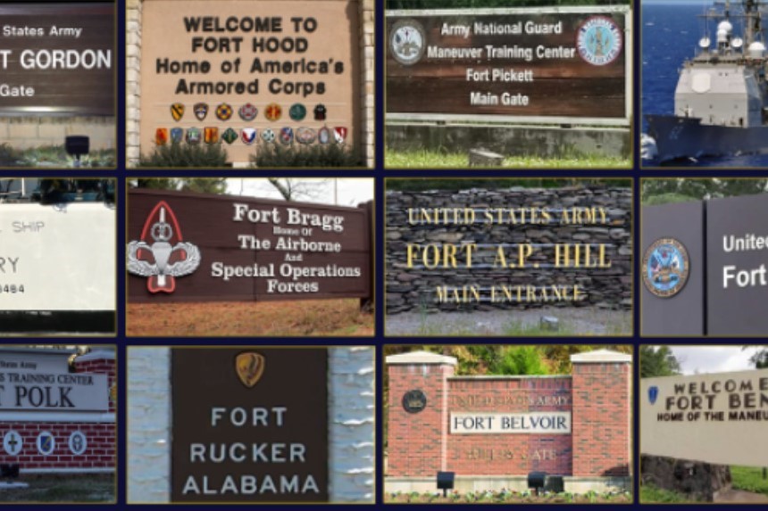 The New Names of the 9 Military Bases with Confederate Generals are out